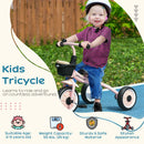 Adjustable Pink Tricycle for Toddlers with Basket and Bell, Ages 2-5