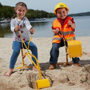 Yellow 360° Rotating Ride-On Excavator Digger for Kids Outdoor Play