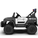 12V Electric Police Ride-On Car for Kids with Parental Remote, Bluetooth, and USB Music