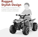 6V Kids Electric ATV Quad 4-Wheeler with Gray Treaded Tires - 1.8MPH