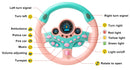 VVistch Kids Interactive Steering Wheel Toy with Lights and Sounds for Backseat Play