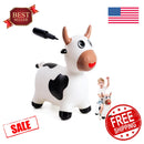 EVERICH TOY White Cow Bouncing Ride-On for Toddlers 18 Months and Up