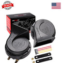 12V Dual Tone 130dB Snail Car Horn Kit for Universal Fit