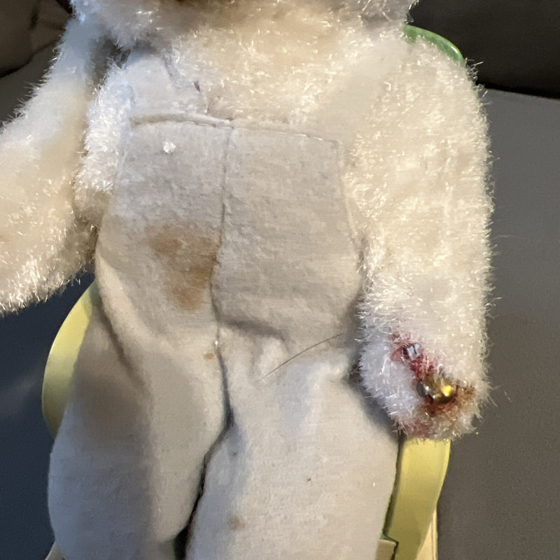 Battery-Operated 1950s Style Rocking Tin Bunny Telephone Toy