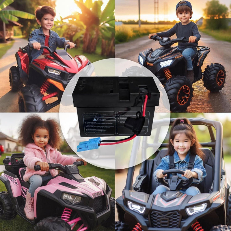 12-Volt SLA Battery Wire Harness with Connector and 4 Fuses for Peg Perego Ride-On Car