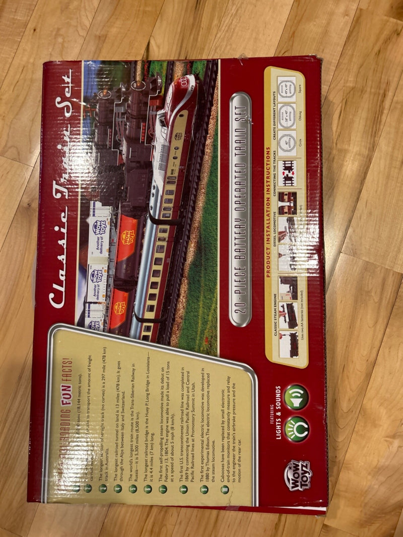 20-Piece Classic Train Set with Over 14 Feet of Track