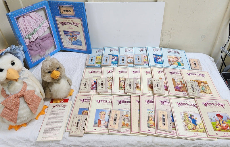 Talking Mother Goose Collection with 12 Cassettes, 22 Books, and Clothing Set