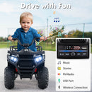 24V Electric ATV Ride-On Toy for Kids with Spring Suspension and LED Lights
