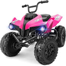 Pink 24V Heavy-Duty 4WD Iron-Frame ATV for Big Kids - 2 Seater