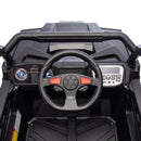 Black 24V 400W Kids UTV Ride-On Car with Parental Remote and Four-Wheel Suspension LED