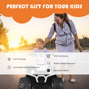 12V Electric Kids ATV Quad Ride-On Car with LED Lights and Music - White