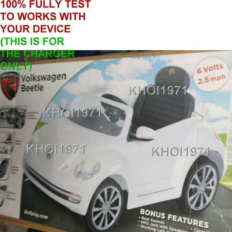 6V AC Wall Charger Adapter for W486 Ride-On Volkswagen Beetle Toy