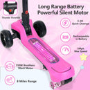 Kids Electric Scooter with Adjustable Heights and Safe 5MPH Speed for Ages 3-12