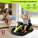 MINIATURE MOTORS 12V Bluetooth Bumper Car with Remote Control and 360 Spin - Black