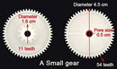 Kids Electric Vehicle Plastic Gear Replacement Parts, Large Size
