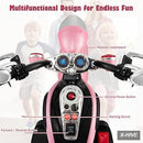 Costzon 6V Pink Chopper Motorcycle for Kids with Horn and Headlight