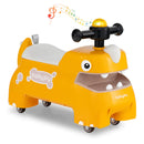 Dinosaur-Themed Ride-On Car for Kids with Under-Seat Storage and Smooth Mobility
