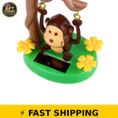 Solar-Powered Dancing Monkey Bobblehead for Car Decor