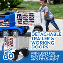 Kid Trax 12V Blue Eagle Semi Truck Ride-On Toy with Removable Cargo Trailer