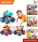 Pull Back Monster Truck Vehicles for Toddlers Ages 1-3 Gift Set