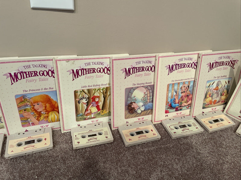 Worlds of Wonder Talking Mother Goose and Hector Set with 14 Cassettes, Books, and Clothing
