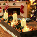 GlowInspire Remote-Controlled White LED Pillar Candles with Flickering Effect