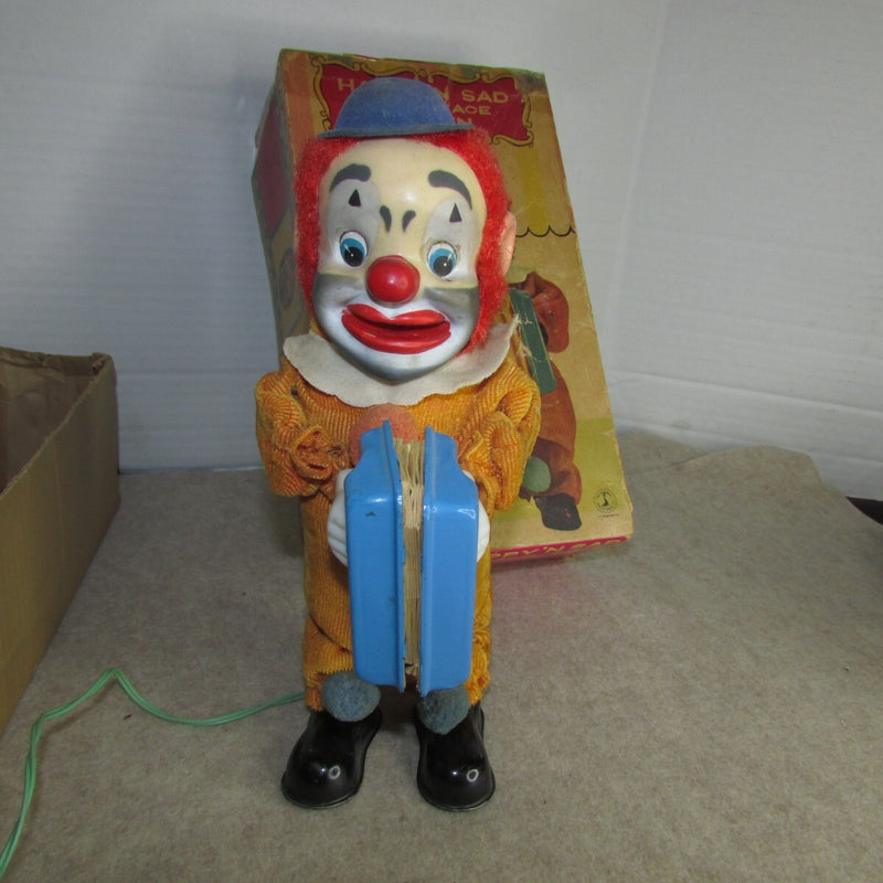 Battery Operated Magic Face Clown Toy with Happy and Sad Expressions in Original Box from Japan