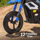 Outfunny 24V Electric Dirt Bike for Kids Aged 6-12 with 250W Power and Rear Suspension