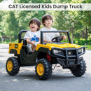 24V Remote-Controlled Dump Truck with Dump Bed, Shovel, Music, and Soft Start