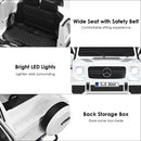 12V Mercedes-Benz Ride-On Car for Kids with Trunk - White