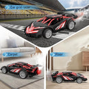 1/18 RC Car for Kids with Rechargeable Battery, LED Lights & Spray - Remote