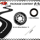 30-Inch Racing Wheel Balloons for Car-Themed Celebrations