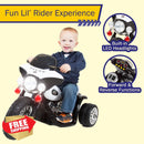 Lil' Rider 6V White and Black 3-Wheel Motorcycle