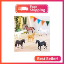 Battat Terra Realistic Horse Figurine Set - 6 Plastic Animal Models