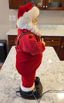 Dancing Santa Plays Jingle Bell Rock - Vintage 1998 Christmas Decor 16"