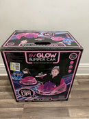 Flybar Pink Glow Bumper Car Ride-On Toy with Lights for Kids Ages 1.5-4