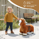 Musical 6V Ride-On Horse with Foot Pedal, Washable Cover, Suitable for Ages 1.5 to 5