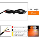 8-Pack Amber and White Flashing Grill Lights for 12-24V Trucks