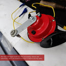 High-Intensity Waterproof Electric Snail Train Horn - 12V 5A Red