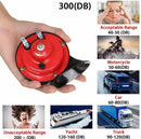 Pair of 300DB Powerful Train Horns for 12V Vehicles, Boats, and Motorcycles