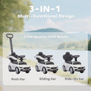 White Mercedes-Benz C-Class 2-in-1 Ride-On Push Car