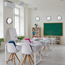 Collection of 6 Black 10" Silent Wall Clocks with Battery Operation