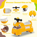 Dinosaur-Themed Ride-On Car for Kids with Under-Seat Storage and Smooth Mobility