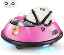 Pink Remote Control Bumper Car for Toddlers Aged 1-3, 12V, 360 Degree Spin