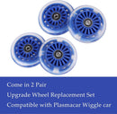 Polyurethane Wheel Upgrade Set for Wiggle Cars and Ride-On Toys (Dark Blue)