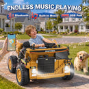 24V Electric Dump Truck with Remote Control and Durable EVA Tires - Yellow