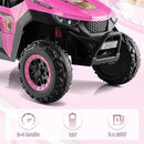 Bright Pink 12V Electric UTV for Kids - 2 Seater Ride-On Car