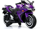 Purple Electric Motorcycle for Kids Aged 3-6 with Training Wheels