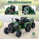 24V Kids' Ride-On Tractor with Removable Trailer and Music Remote Control