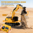Versatile 3-in-1 RC Excavator with 14 Channels, Drill Bit, and Grabbing Bucket